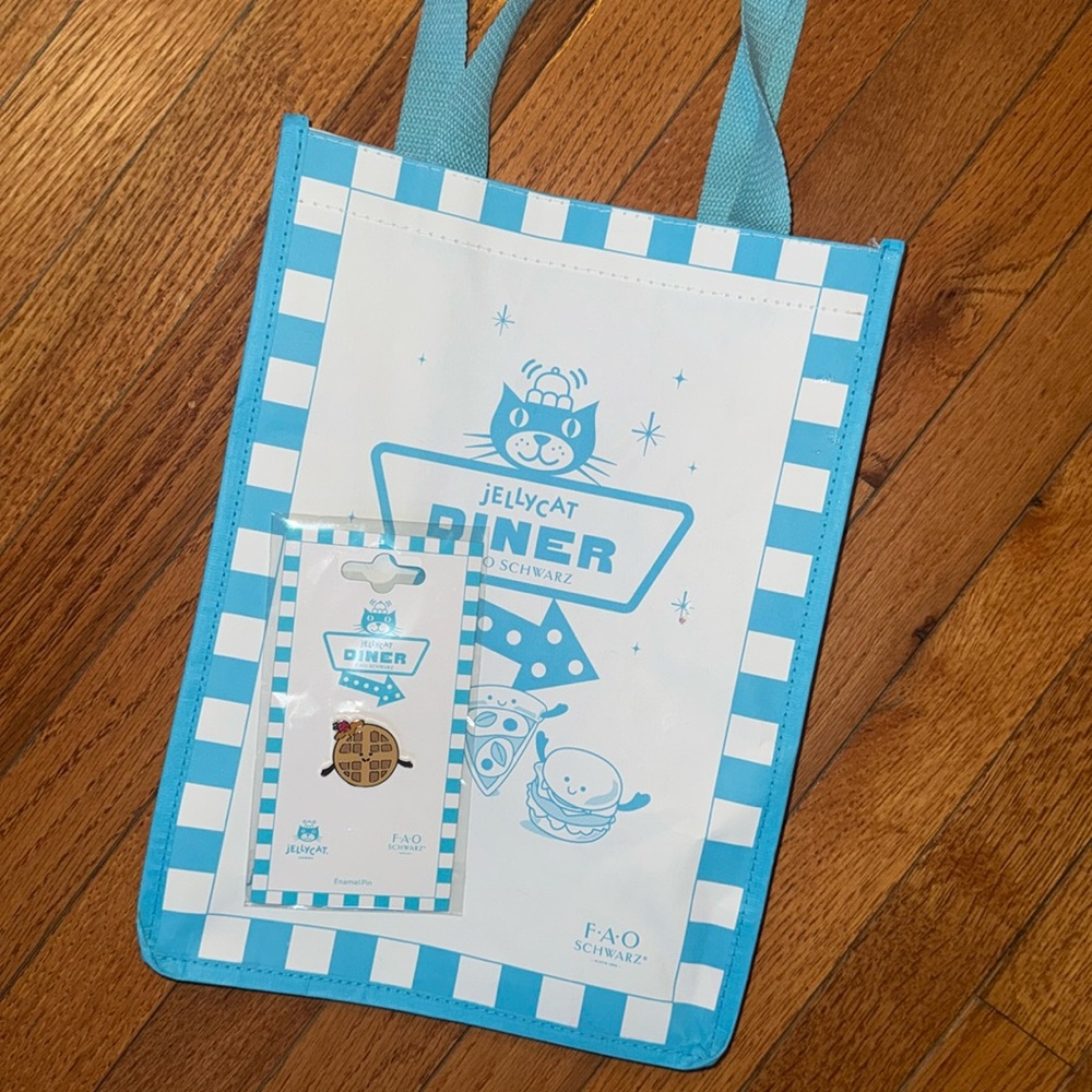 Jellycat London Jellycat Diner Rene Waffle Enamel Pin and Tote Bag